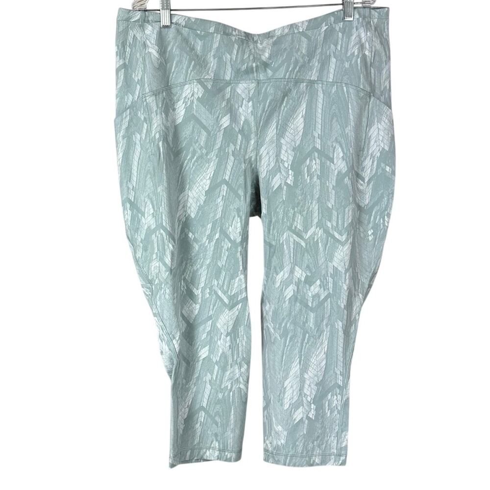 Lululemon Swift Speed High-Rise Crop Jacquard Silver Blue White Women's 20 EUC